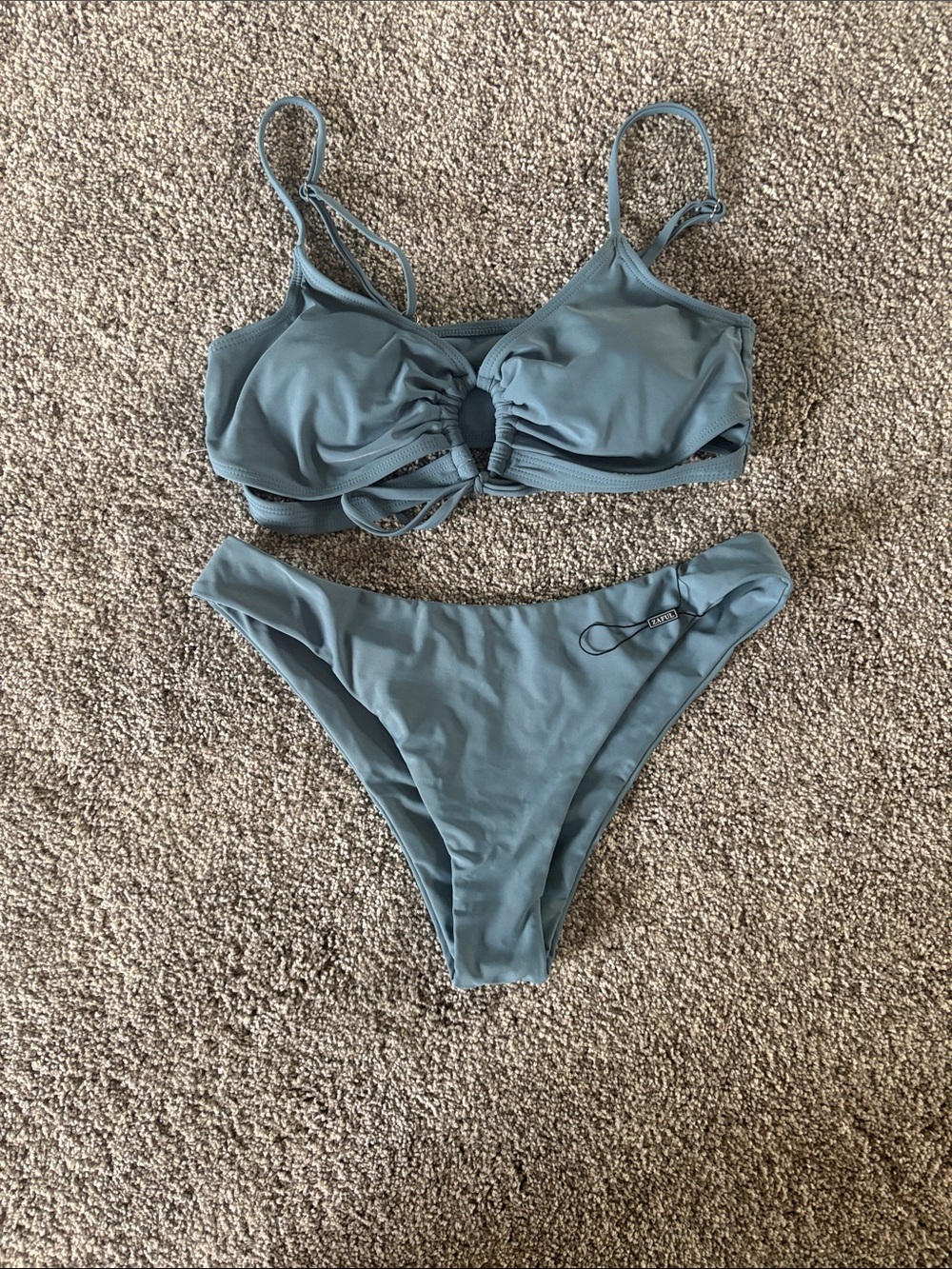 Zaful Blue High-Cut Bikini